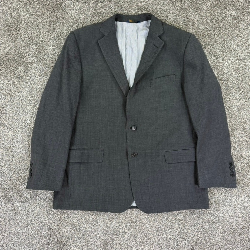 Brooks Brothers Explorer Regent Fit Blazer Mens 48R Charcoal Grey Wool Blend